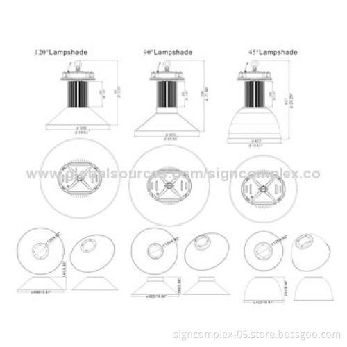 150W LED Cree High Bay Light with Durable and Long Lifespan Light Source, Downy, No Glare